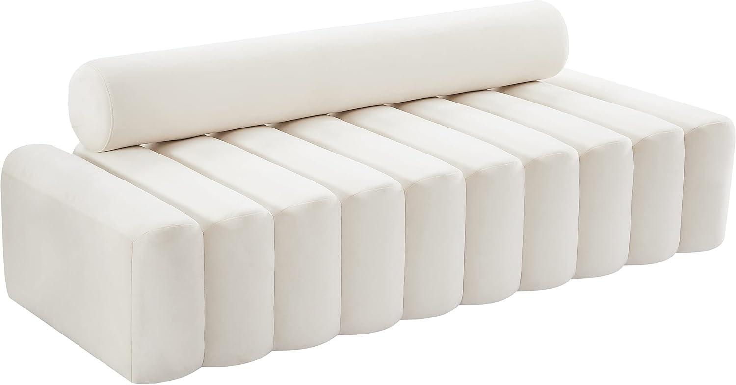 Meridian Furniture Melody Cream Velvet Sofa