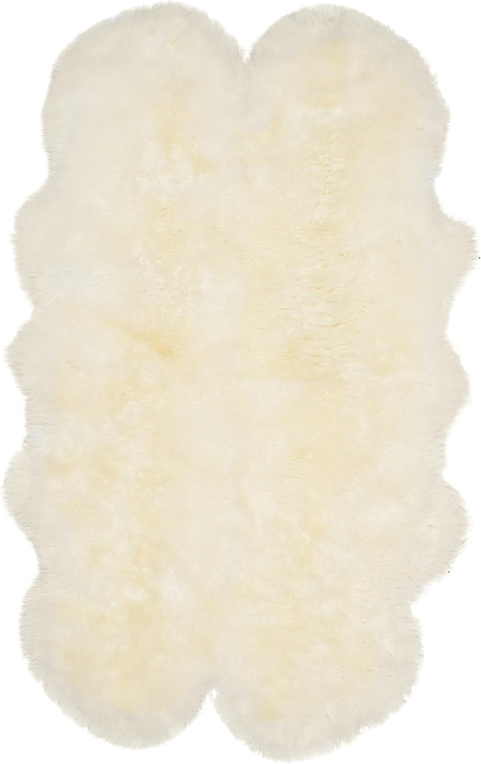 SAFAVIEH Sheep Skin Tiana Sheep Skin Area Rug, White, 3'7" x 5'11" Specialty