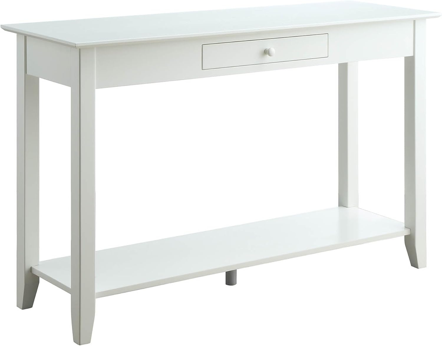 American Heritage Console Table with Drawer, White