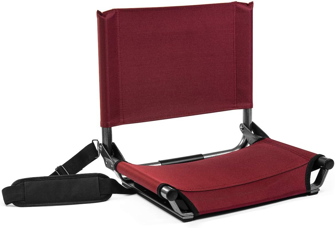 Cascade Mountain Tech Extra-Wide Stadium Seat for Bleachers, Maroon