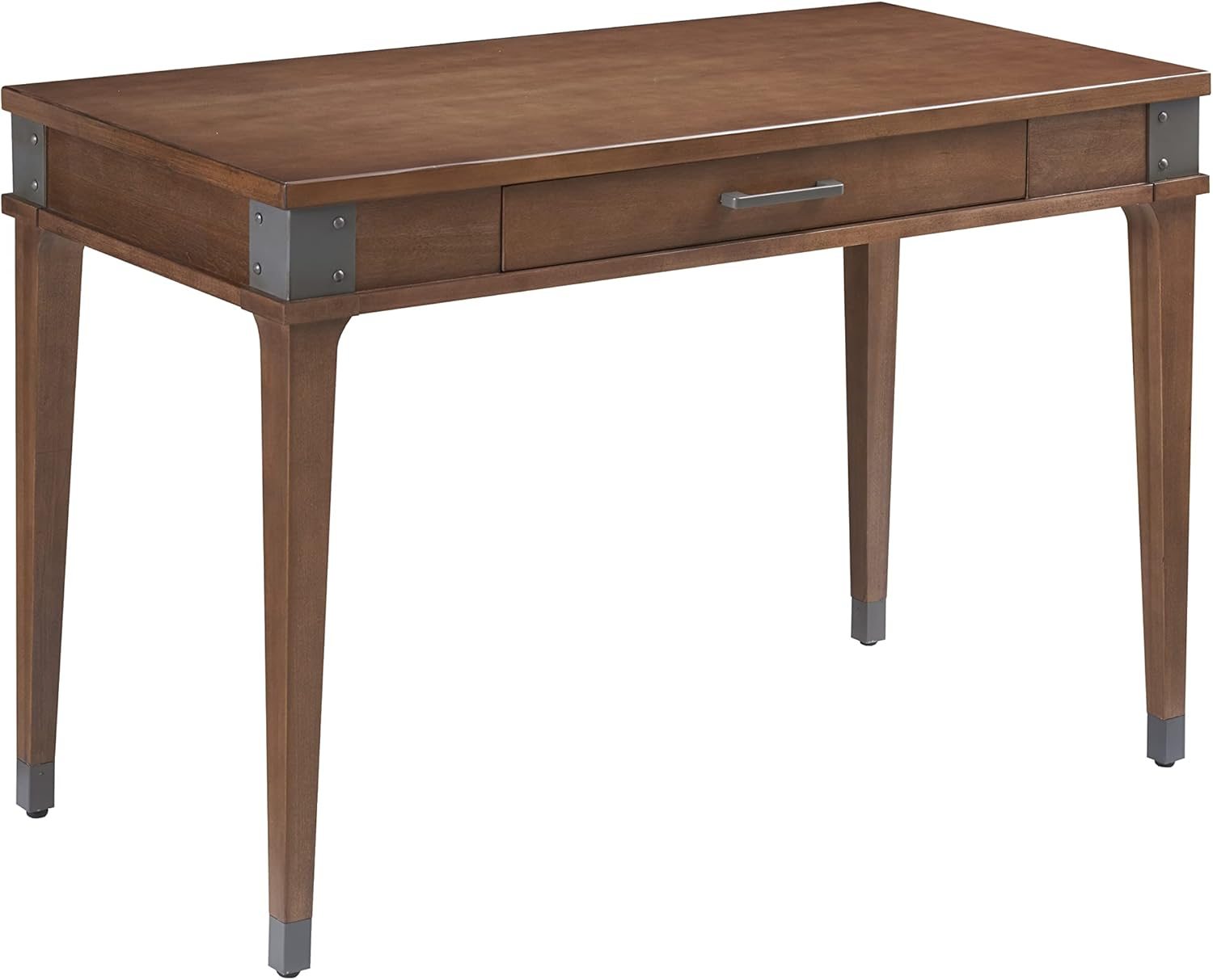 Chocolate Cherry Wood Writing Desk with Drawer and Keyboard Tray