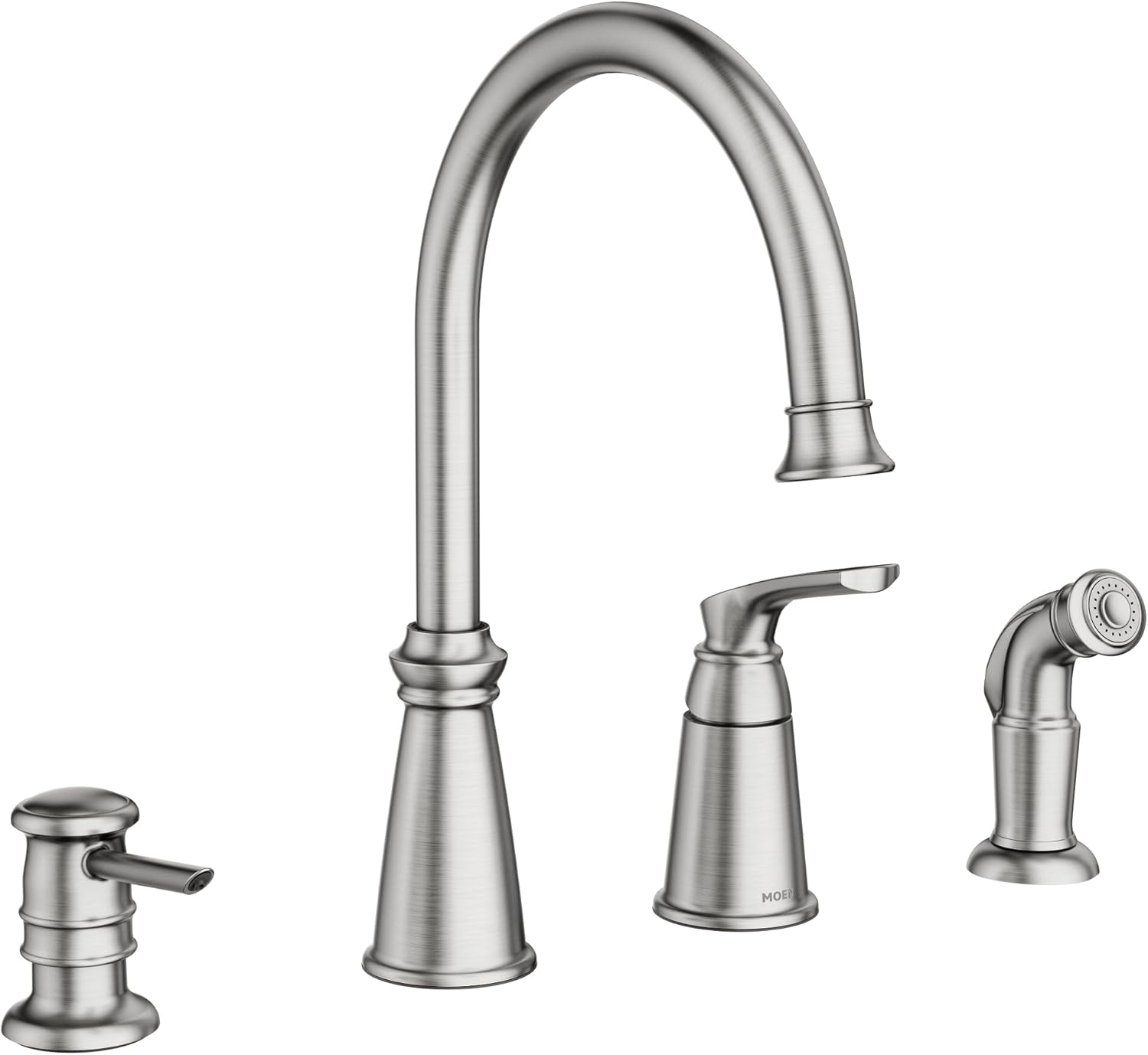 Moen 87044Srs Spot Resist Stainless One-Handle High Arc Kitchen Faucet