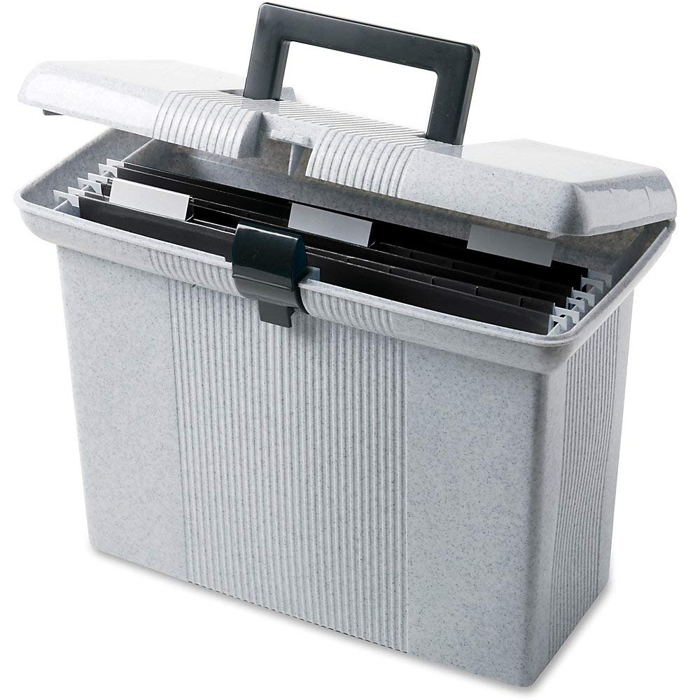 Pendaflex Portafile File Storage Box Internal Dimensions: 13.87" Width x 6.37" Depth x 10.87" Height - Light Duty - Plastic - Granite - For Document - 1 Each