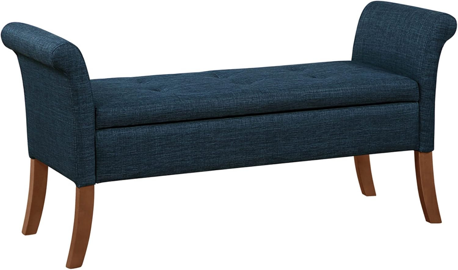 Convenience Concepts Designs4Comfort Garbo Storage Bench, Dark Blue Fabric