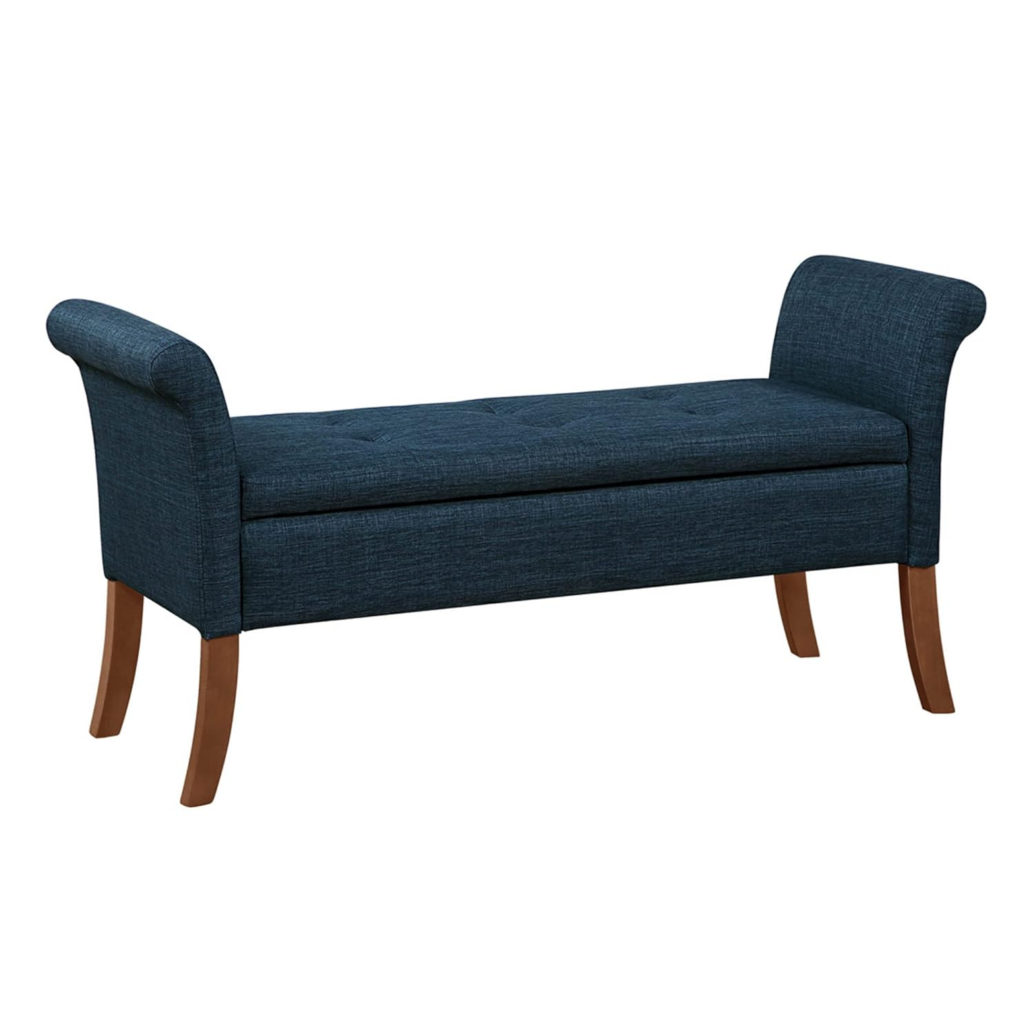 Convenience Concepts Designs4Comfort Garbo Storage Bench, Dark Blue Fabric
