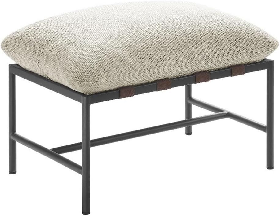 Modway Raya Outdoor Patio Boucle Ottoman in Ivory