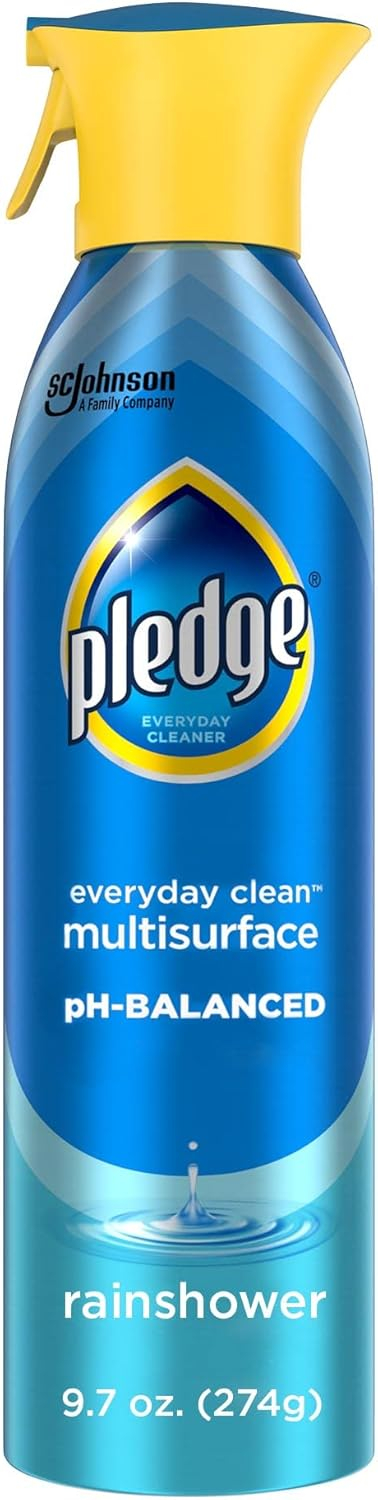 Pledge® Multi Surface Cleaner, Everyday Cleaner™, Aerosol, Rainshower Scent, 9.7 oz