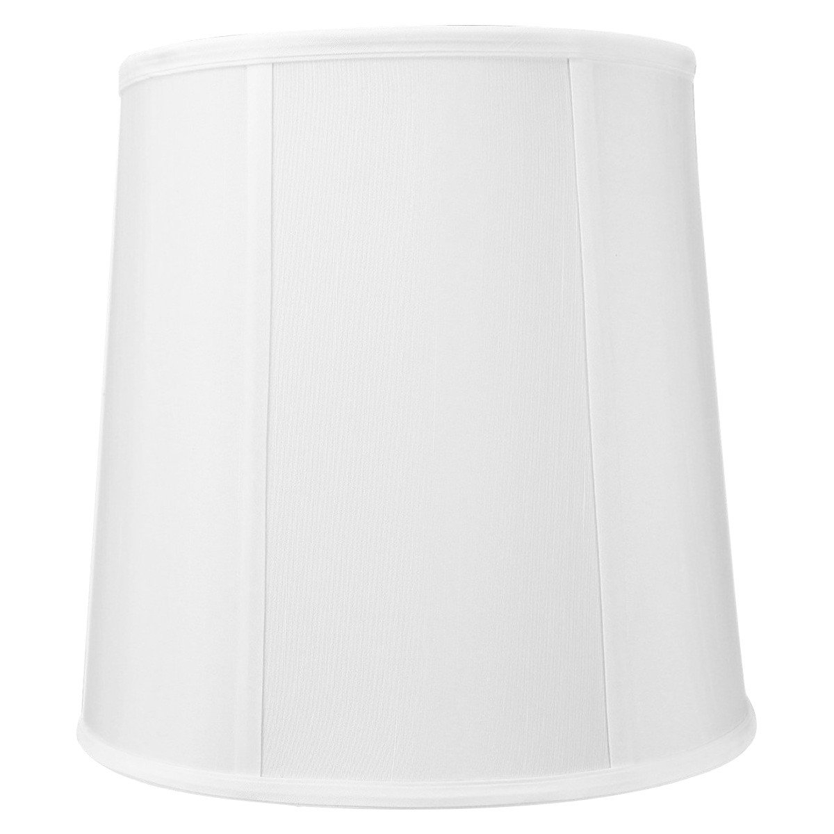 10x12x12" SLIP UNO FITTER White Shantung Fabric Drum Lampshade