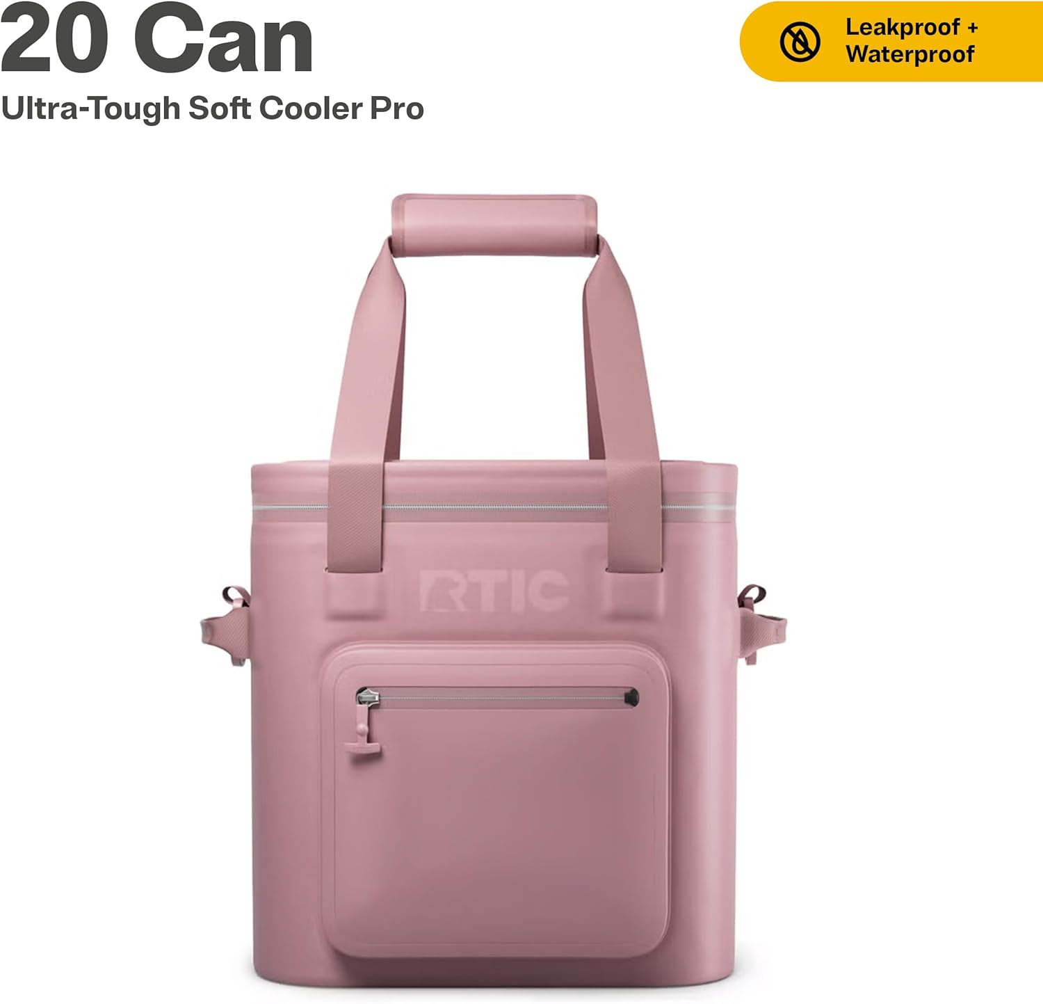 RTIC 20 Can Ultra-Tough Soft Cooler Pro, Leakproof Cooler, Waterproof Zipper, Snapdragon
