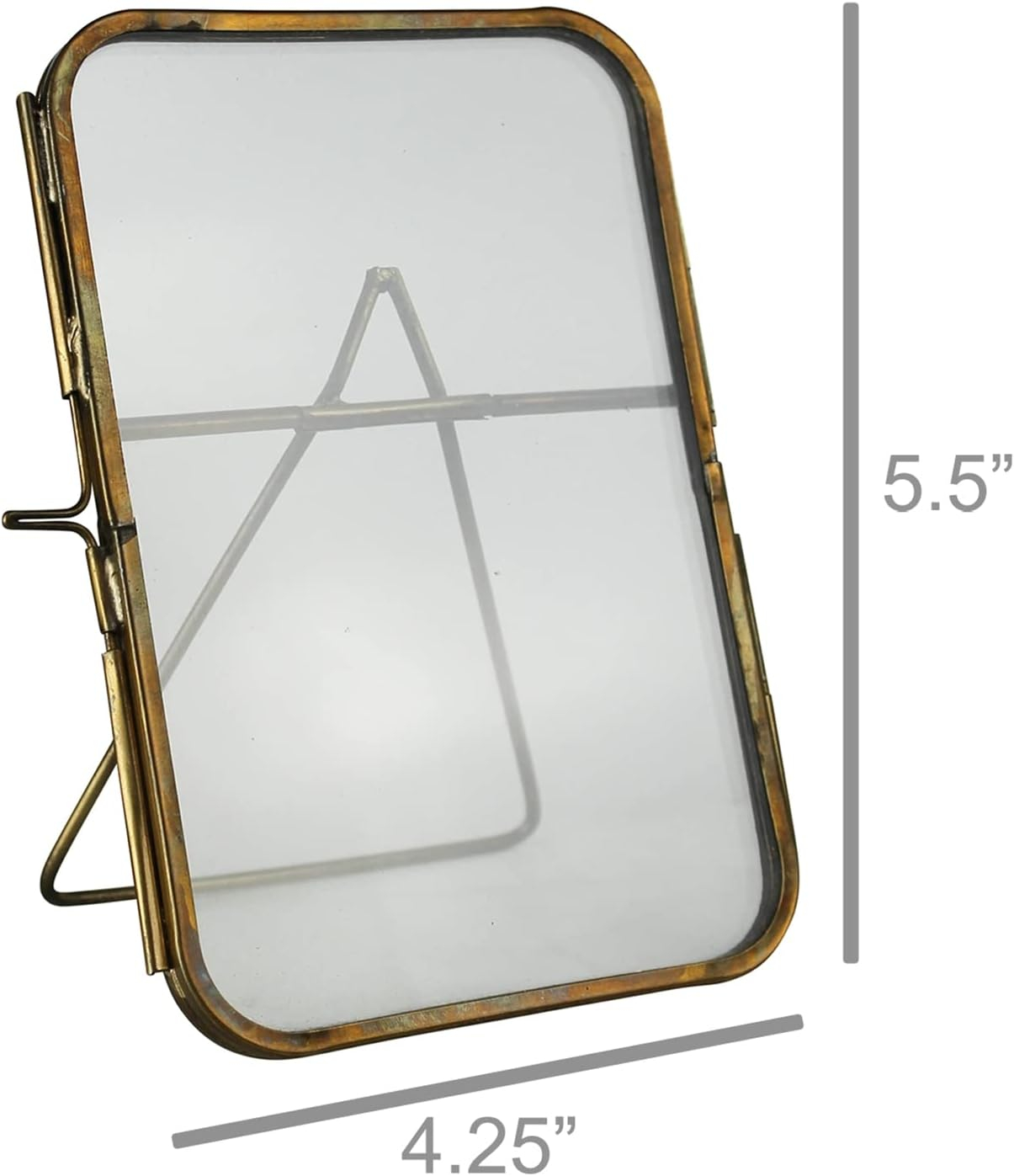 HomArt Arroyo Frame, Holds 4 x 6 inches Photo, Brass