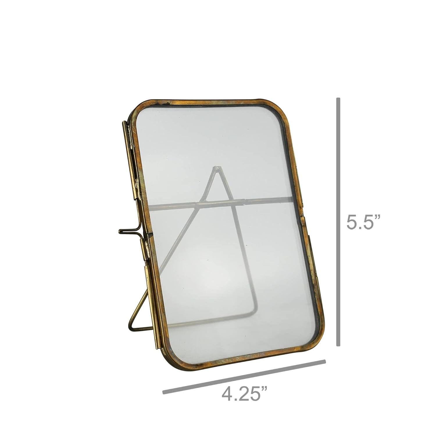 HomArt Arroyo Frame, Holds 4 x 6 inches Photo, Brass