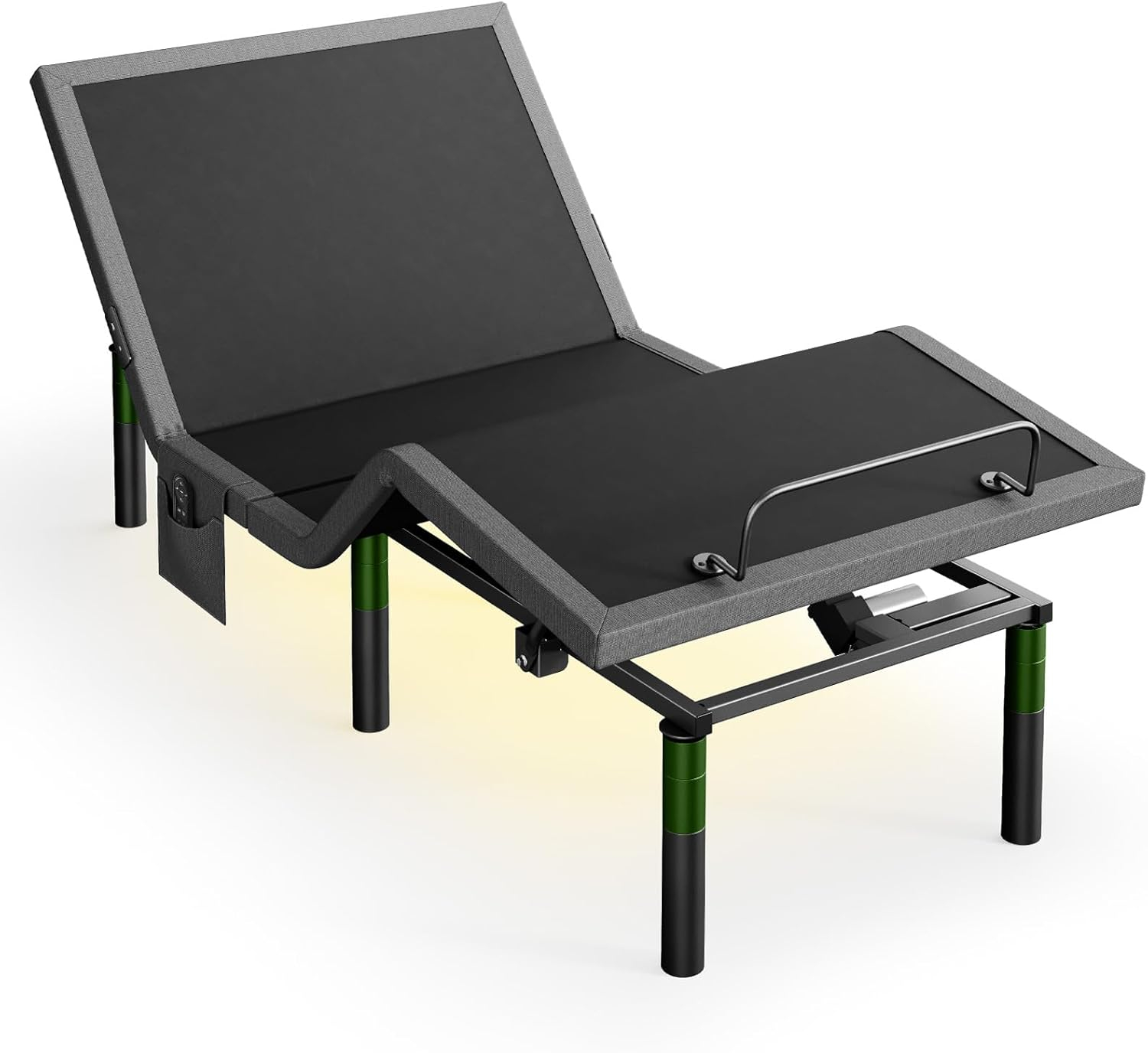 Marsail Twin XL Adjustable Bed Base Frame with 4 Height Options, Independent Head and Foot Incline, 4 USB Ports and 5 Min Assembly for Lounging, Reading, Reduce Snoring and Acid Reflux