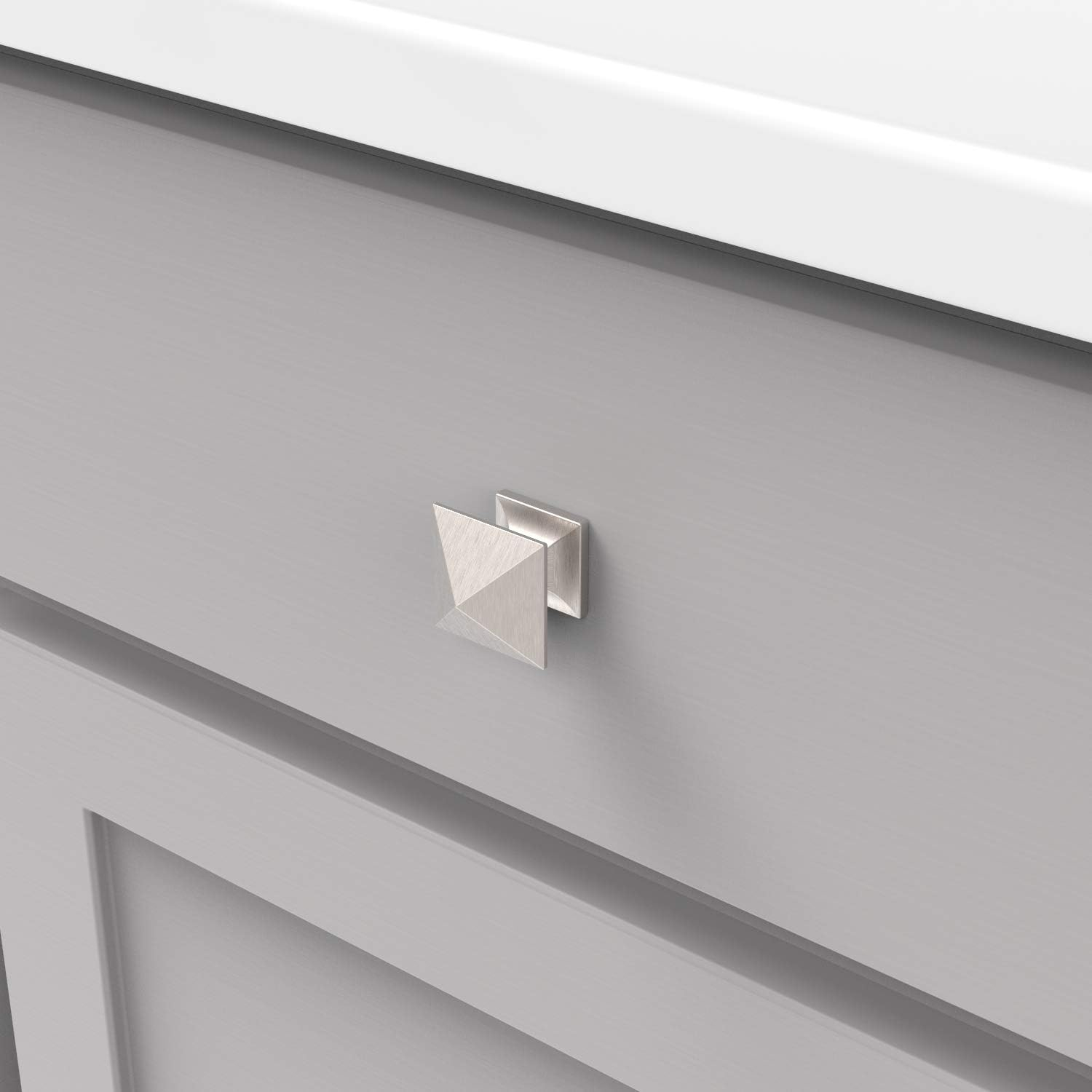 Studio Collection Knob 1 Inch Diameter Polished Nickel Finish