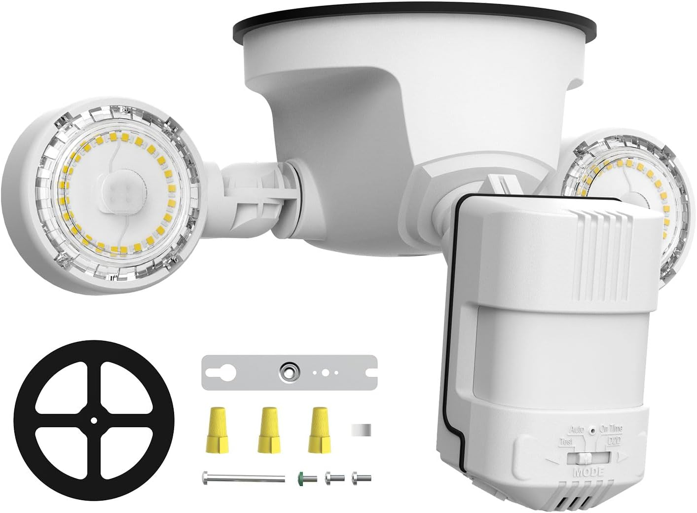 SANSI 15W Motion Sensor Outdoor Lights 2000LM LED Security Light, 5000K Dusk to Dawn Light, 4 Modes