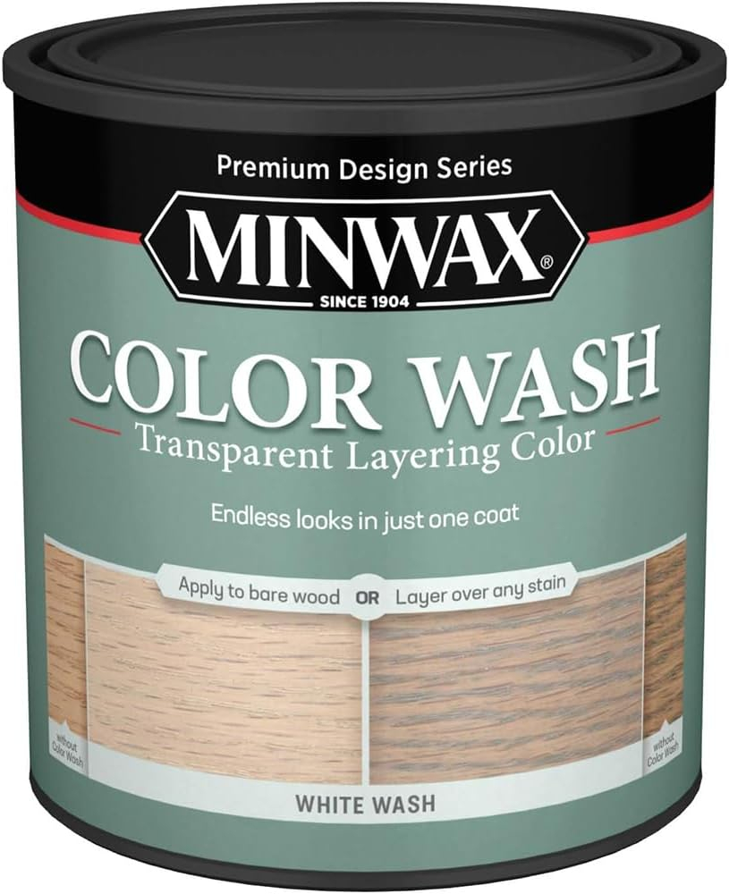 Minwax 1 Quart Transparent White Wash Water-Based Wood Stain