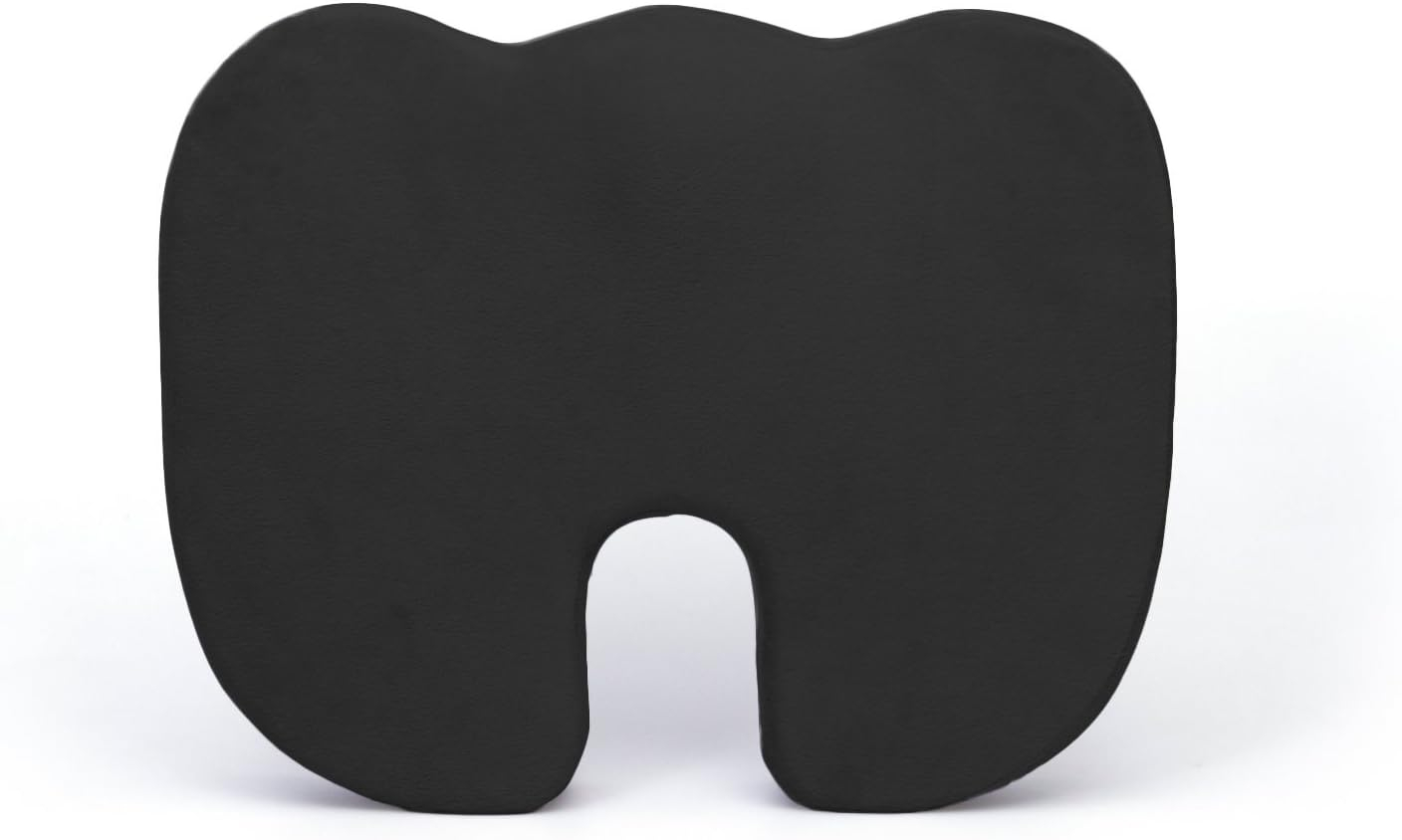 Deluxe Comfort Coccyx Orthopedic Memory Foam – Tailbone Support – Great for Car or Office – Seat Cushion, Black
