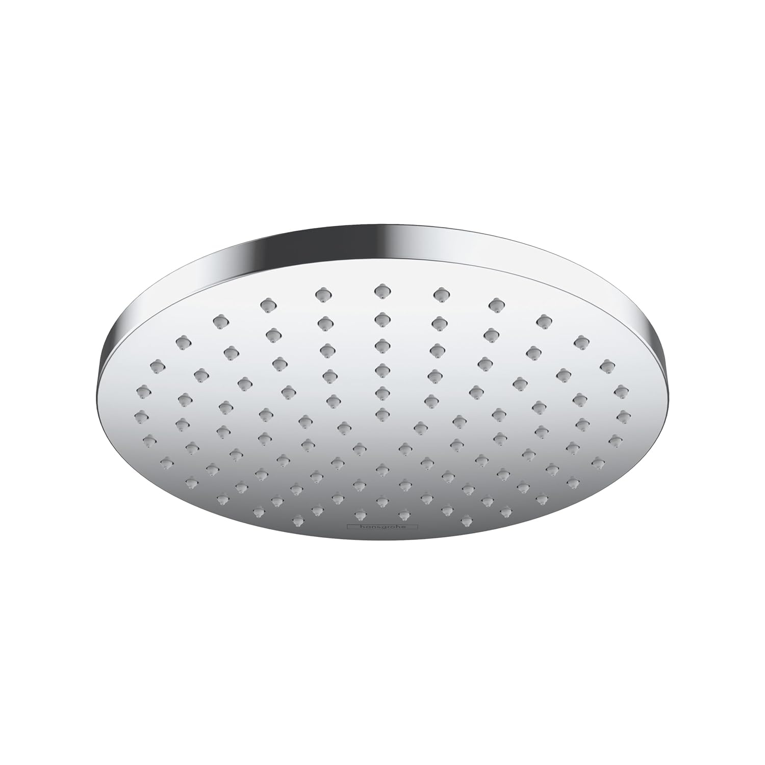 Modern Jet Black 8'' Rain Showerhead with Chrome Filter