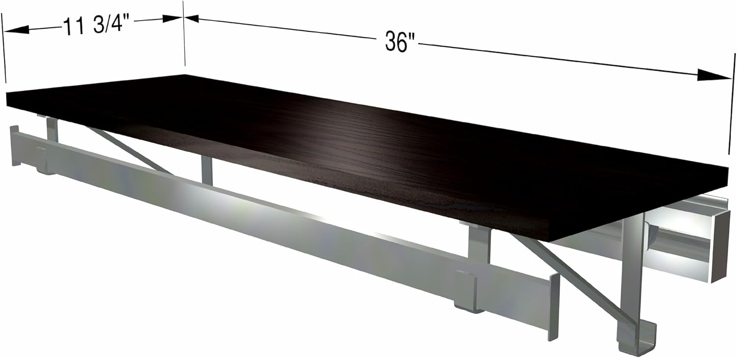 Heavy Duty Closet System in Espresso and Silver (36 in W x 11.75 in. D x 8 in. H (20 lbs.))