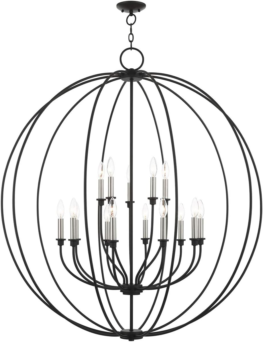 15 Light Black Chandelier with Steel base material