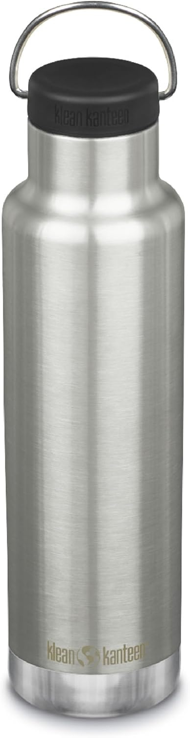 Klean Kanteen 20 Oz Classic Loop Top Brushed Stainless