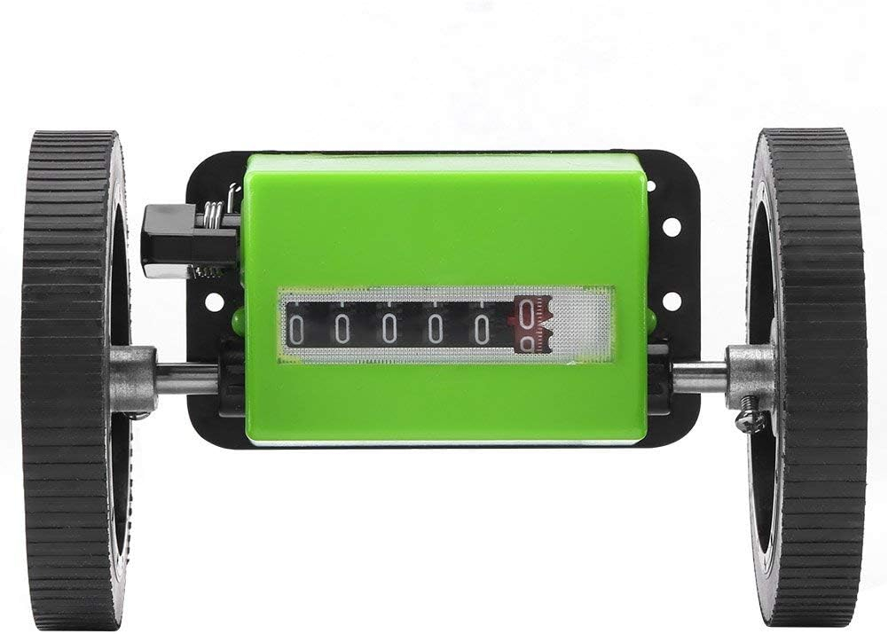 Roller Type Meter Counter, 6 Digits Meters Rolling Mechanical Length Counter for Measuring Textile, Printing, Artificial Leather