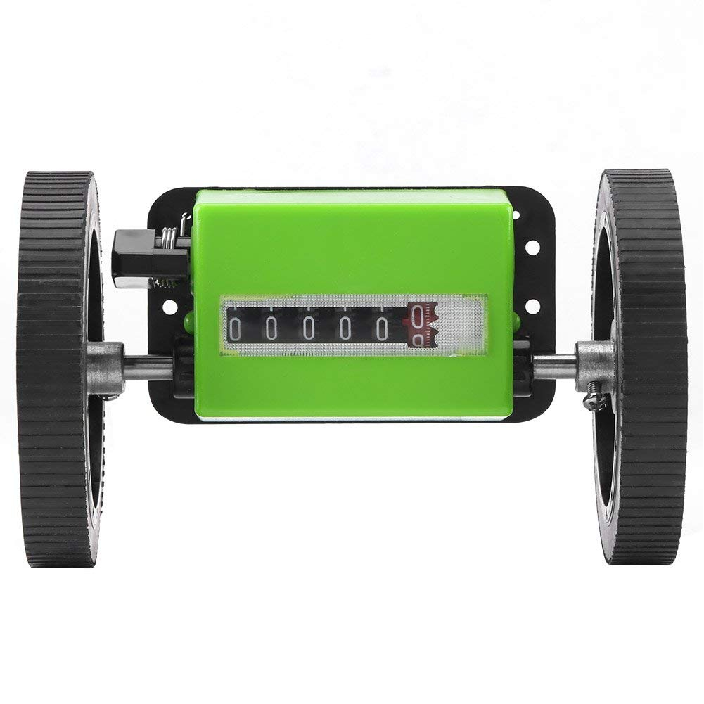 Roller Type Meter Counter, 6 Digits Meters Rolling Mechanical Length Counter for Measuring Textile, Printing, Artificial Leather