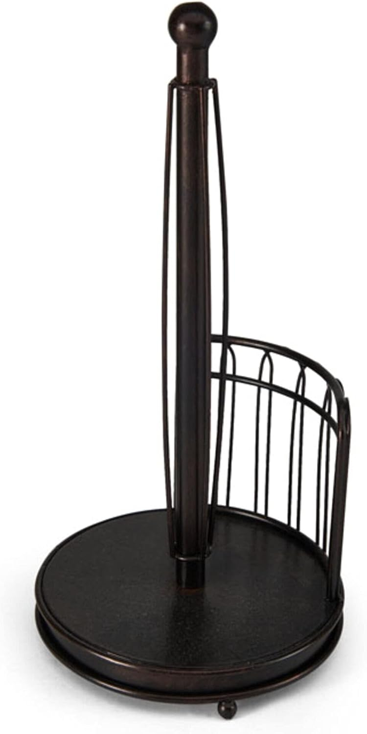 Black Wrought Iron French Countryside Paper Towel Holder