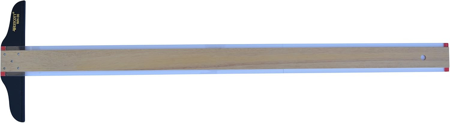 Westcott Lettercraft 36-Inch Fixed Head T-Square, Wood (WH-36)