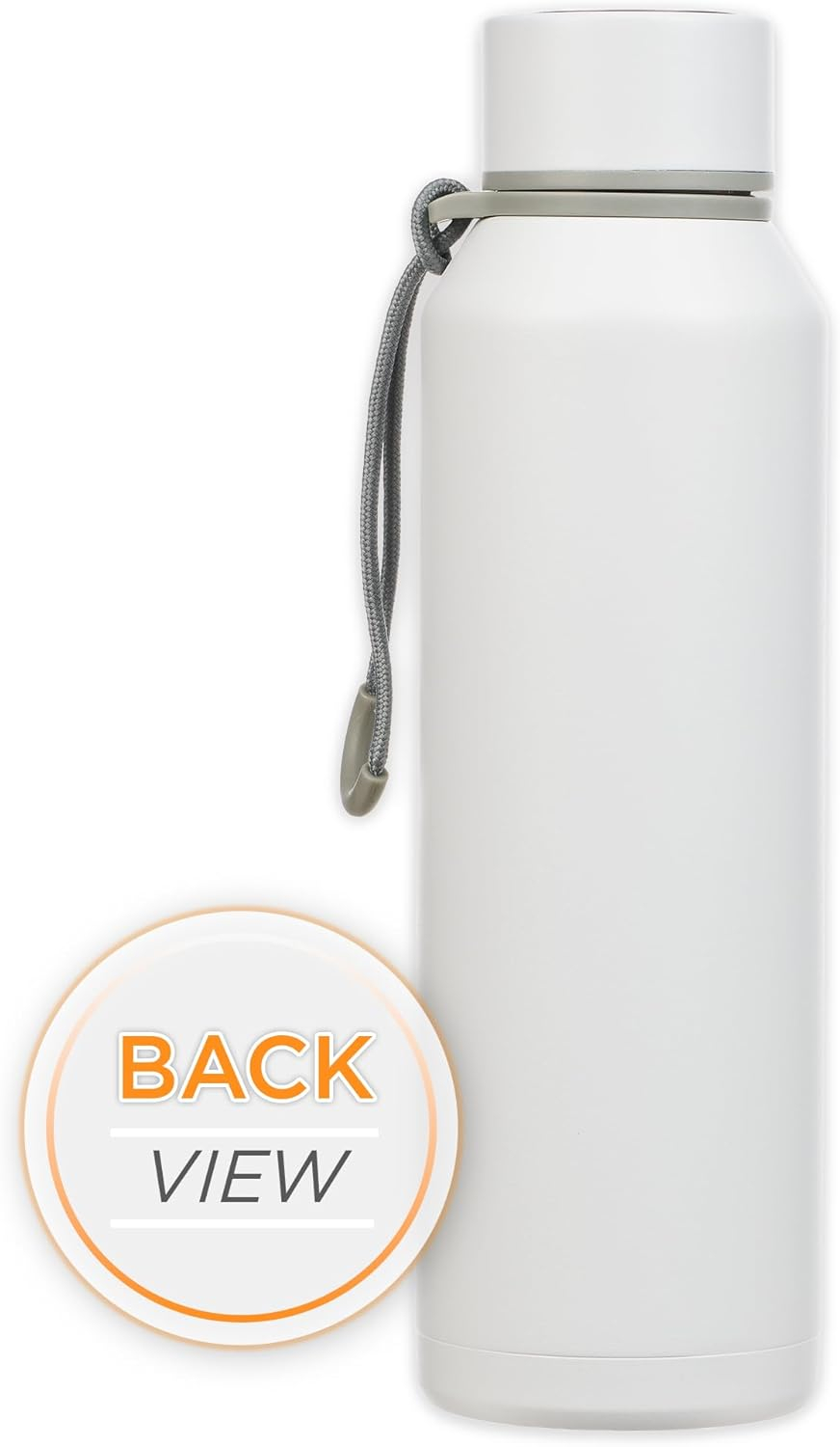 White Stainless Steel Insulated Sports Water Bottle, 24 oz