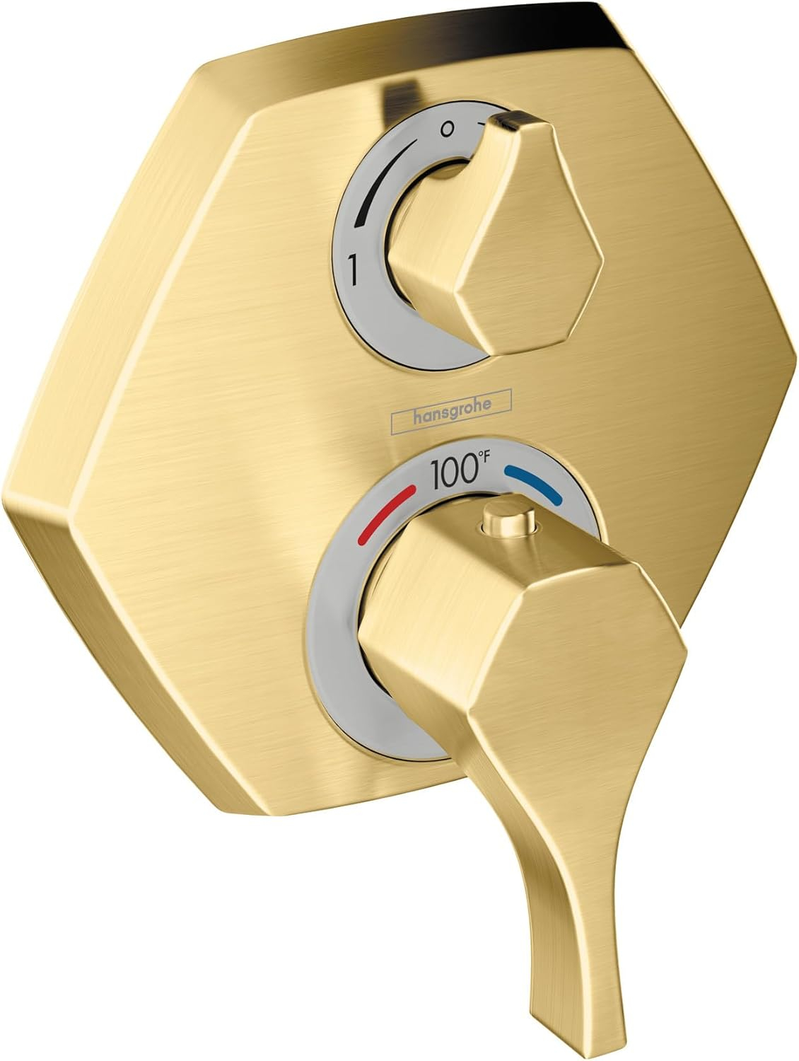 Hansgrohe Locarno Transitional 2-Handle 7-Inch Wide , Temperature Memory, Thermostatic Valve Trim Only, With Diverter In Chrome, 04820000