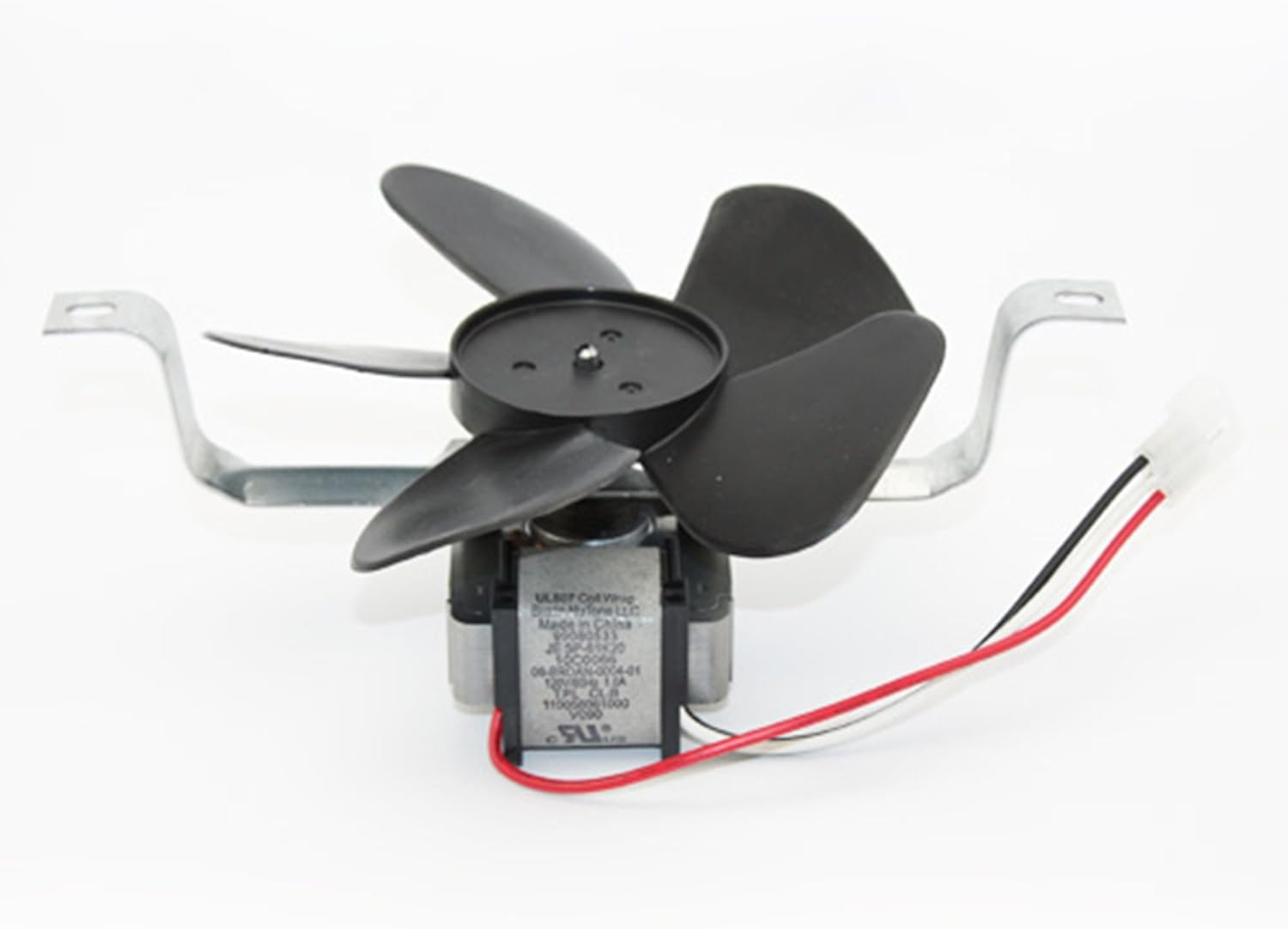 Efficient Dual-Speed Black and Silver Range Hood Fan Motor Assembly