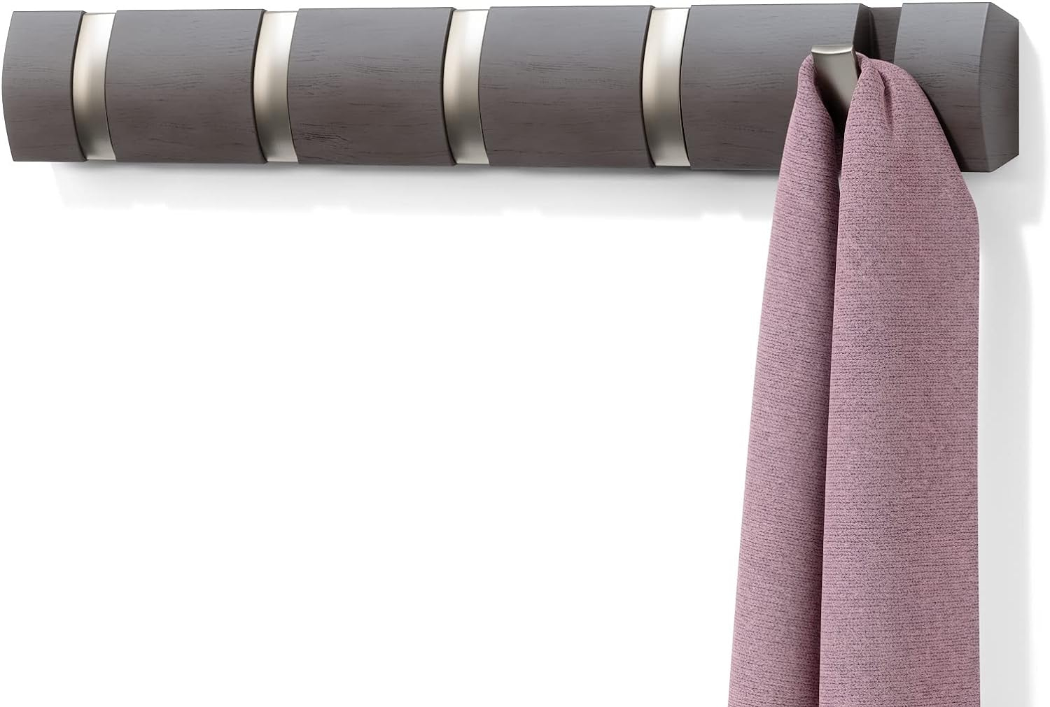 Flip 5 - Hook Solid Wood Coat Rack