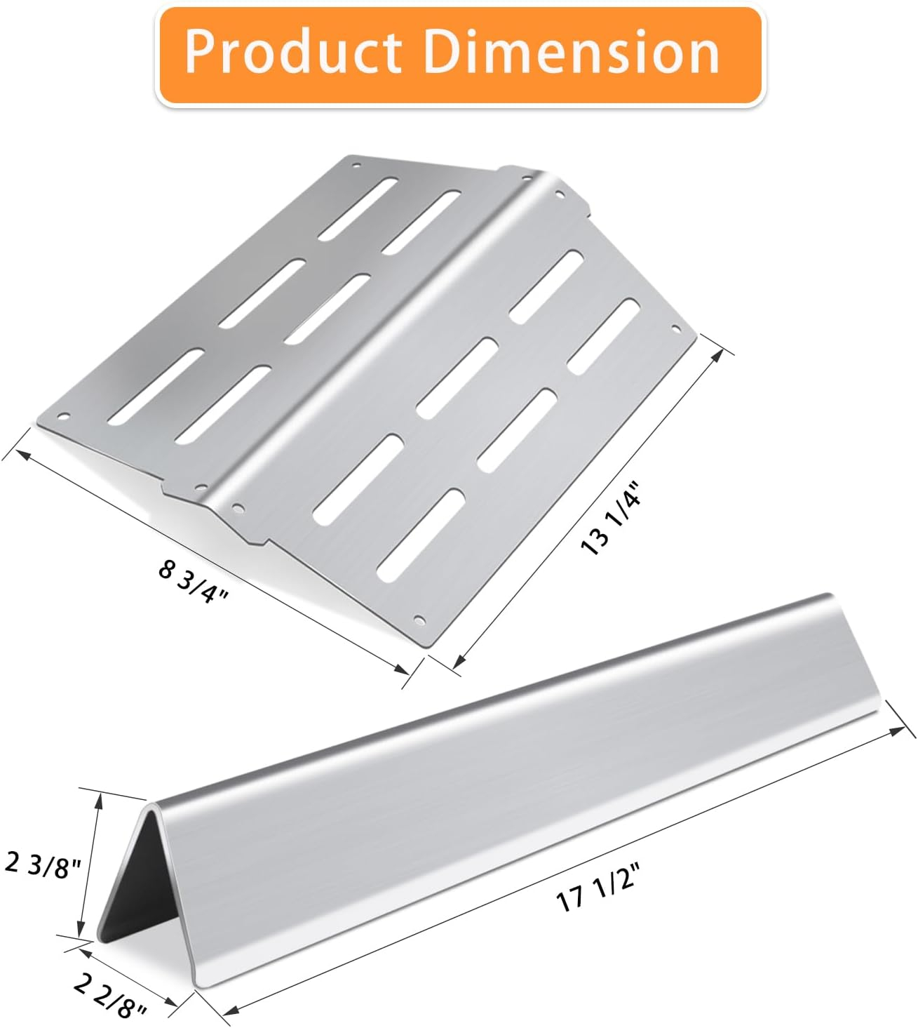 62752 7620 7622 Grill Replacement Parts for Weber Genesis E310 E320 E330 S310 S320 S330 EP310 EP320 EP330, 17.5" Flavorizer Bars, 19.5" Burner, 13 1/4" Heat Deflectors