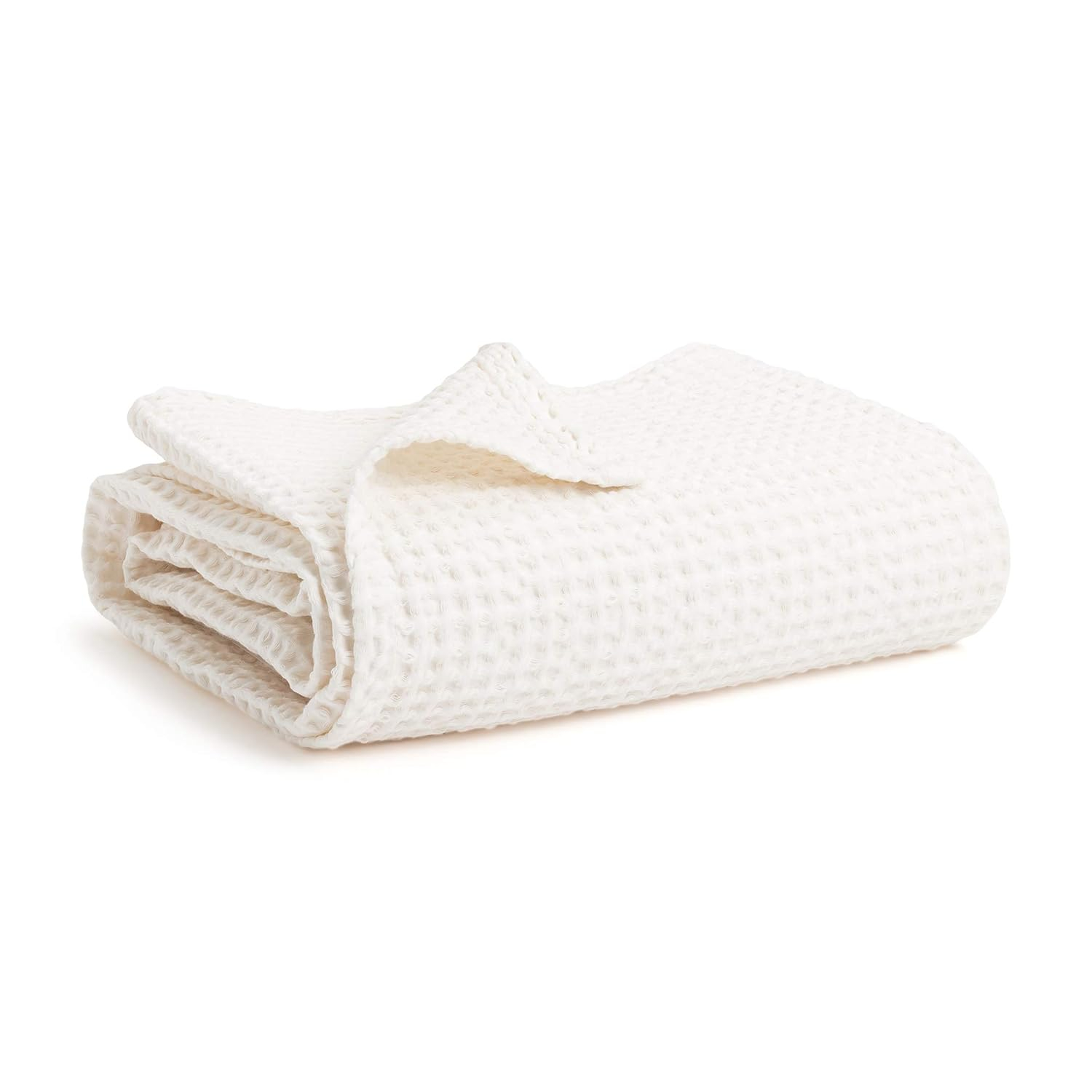 Simka Rose Cotton Soft Breathable Waffle Swaddle Blanket - Baby Receiving Blanket for Nursery, Stroller & Crib - Unisex Neutral 36x36 Inch
