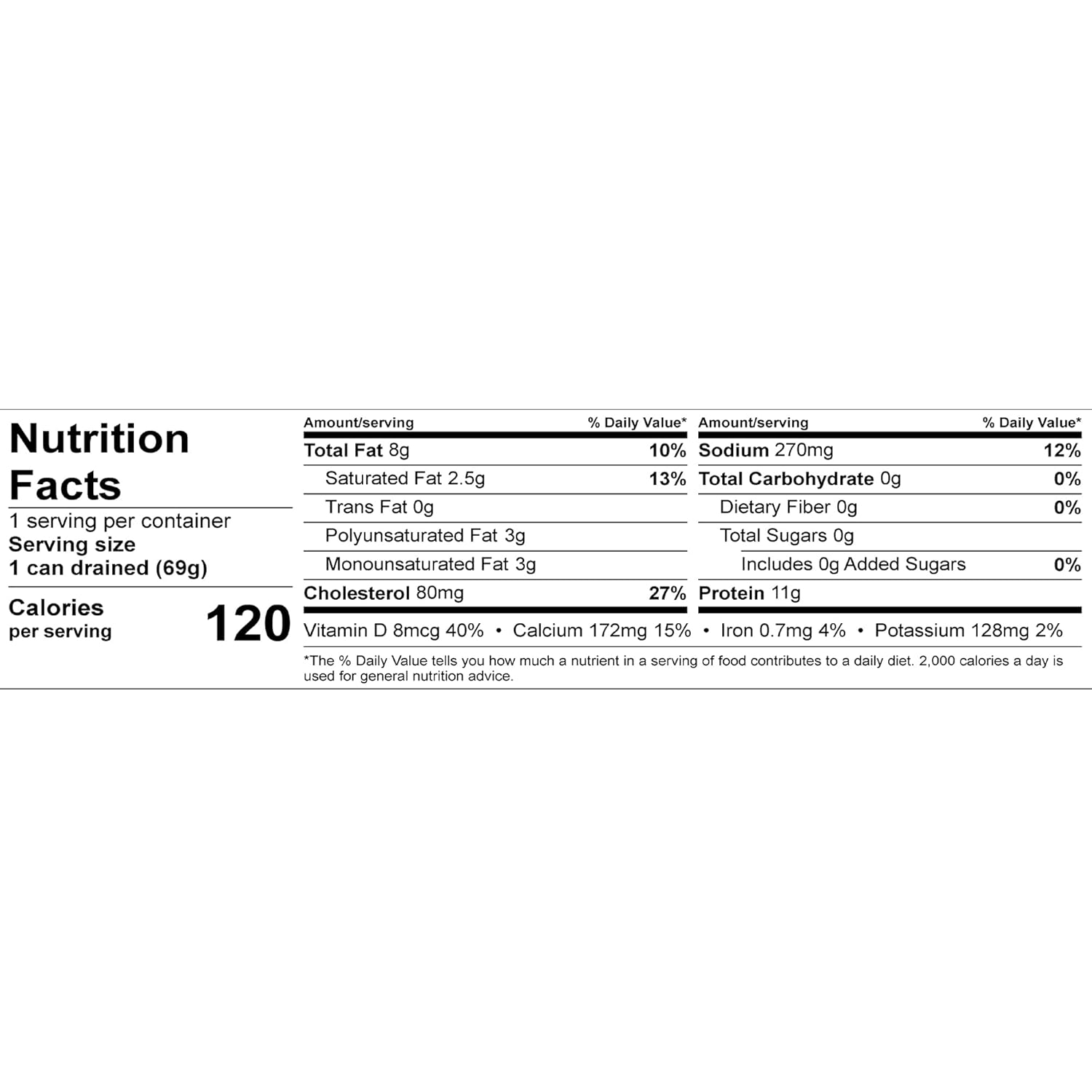 Chicken of the Sea Sardines in Water, 3.75 Ounce Cans (Pack of 18), Wild Caught Canned Sardines