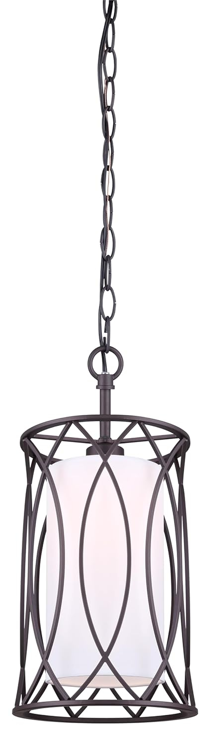 CANARM LTD. IPL320A01ORB9 Canarm LTD. Monica 1-Light Chain, Drum Pendant Oil Rubbed Bronze, 8-3/8 Inches