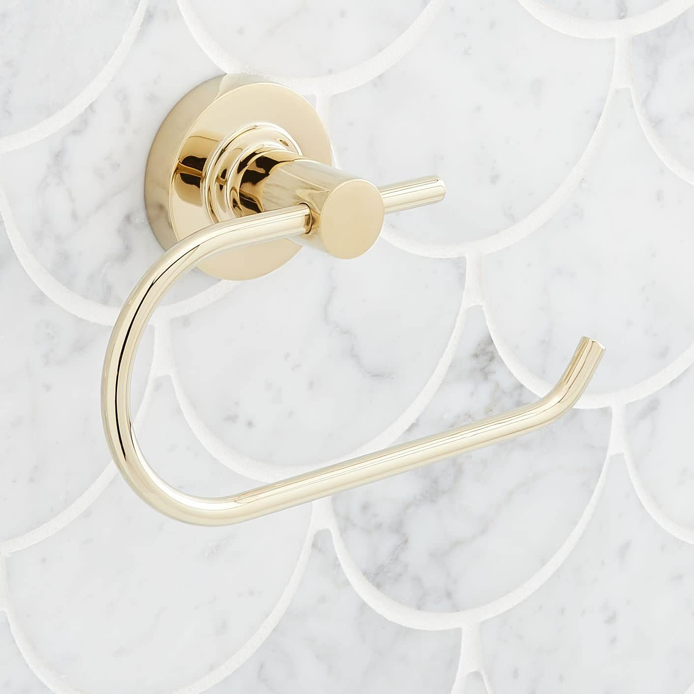 Polished Brass Wall Mounted Euro Toilet Paper Holder