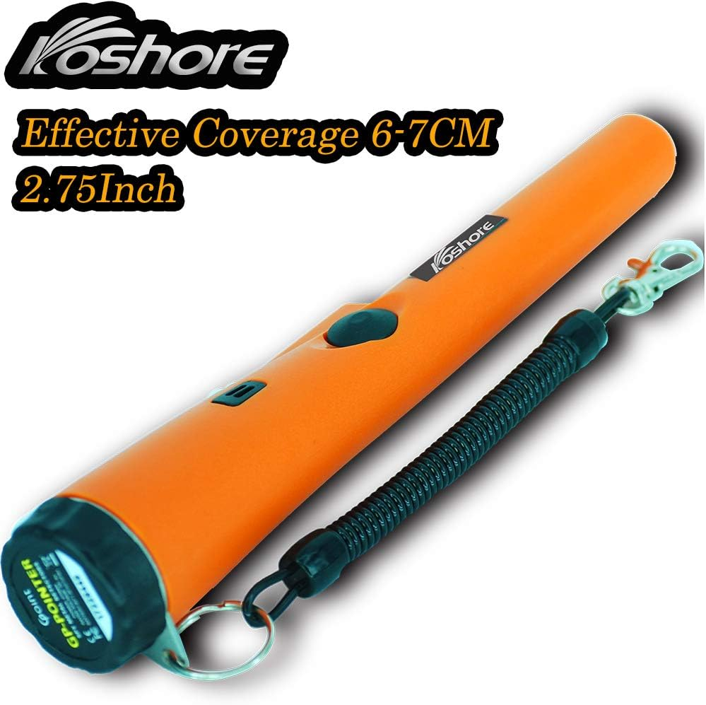 Pinpointer Metal Detector,Waterproof Pro-Pointer Metal Detectors PinPointer 360 Degree Search Treasure Finder with High Sensitivity for All Kinds of Pin Pointer for Adults and Kids - Orange