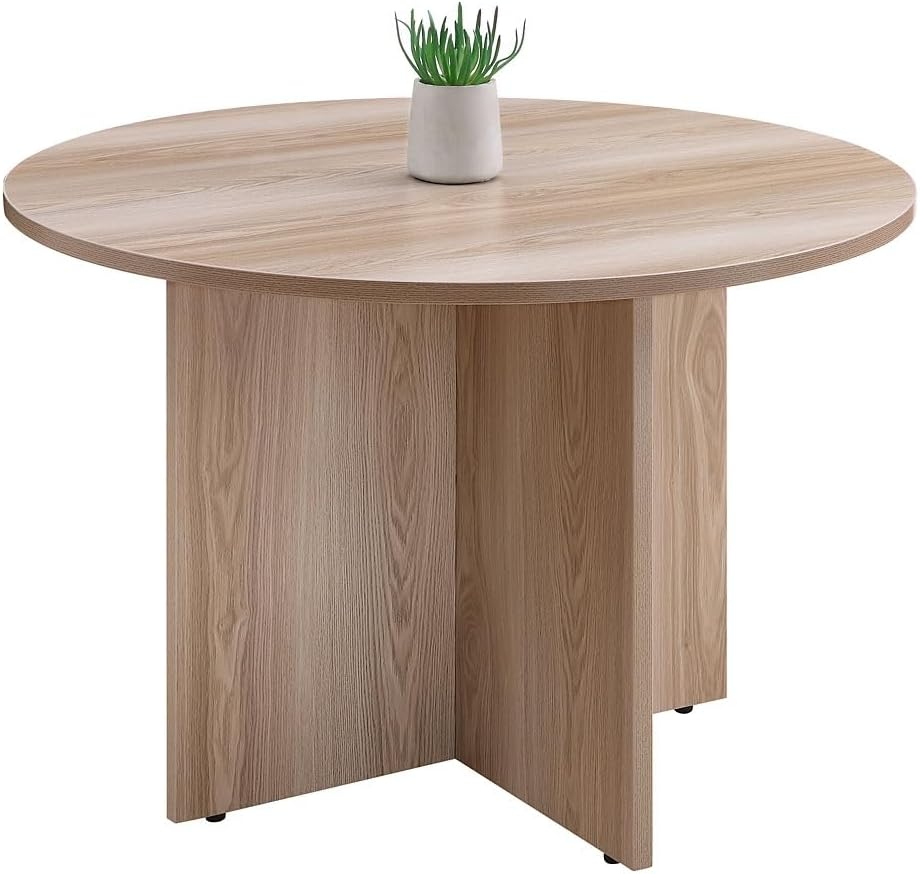 At Work Round Conference Table  42"DIA Warm Ash Laminate