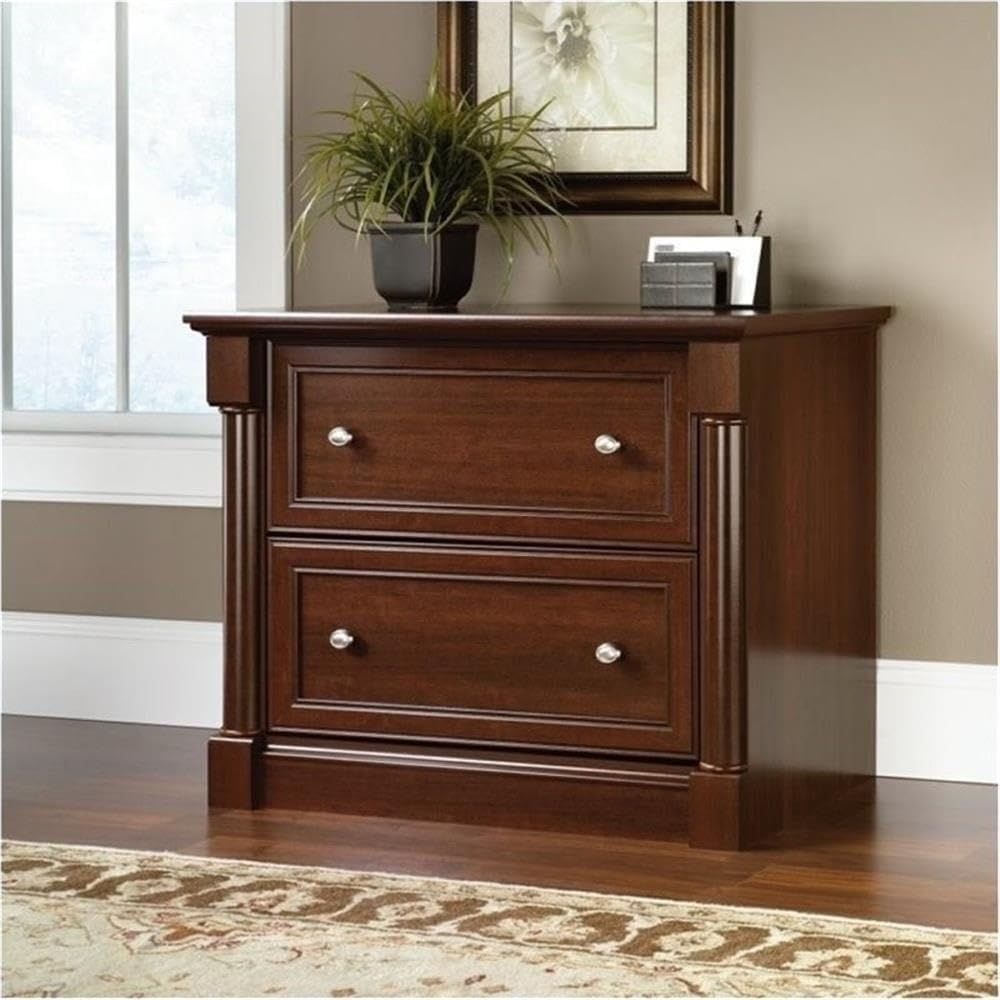 BOWERY HILL 2 Drawers 29.61" Lateral Cherry Engineered Wood Filing Cabinet Easy Assembly Stationary for Home, Office