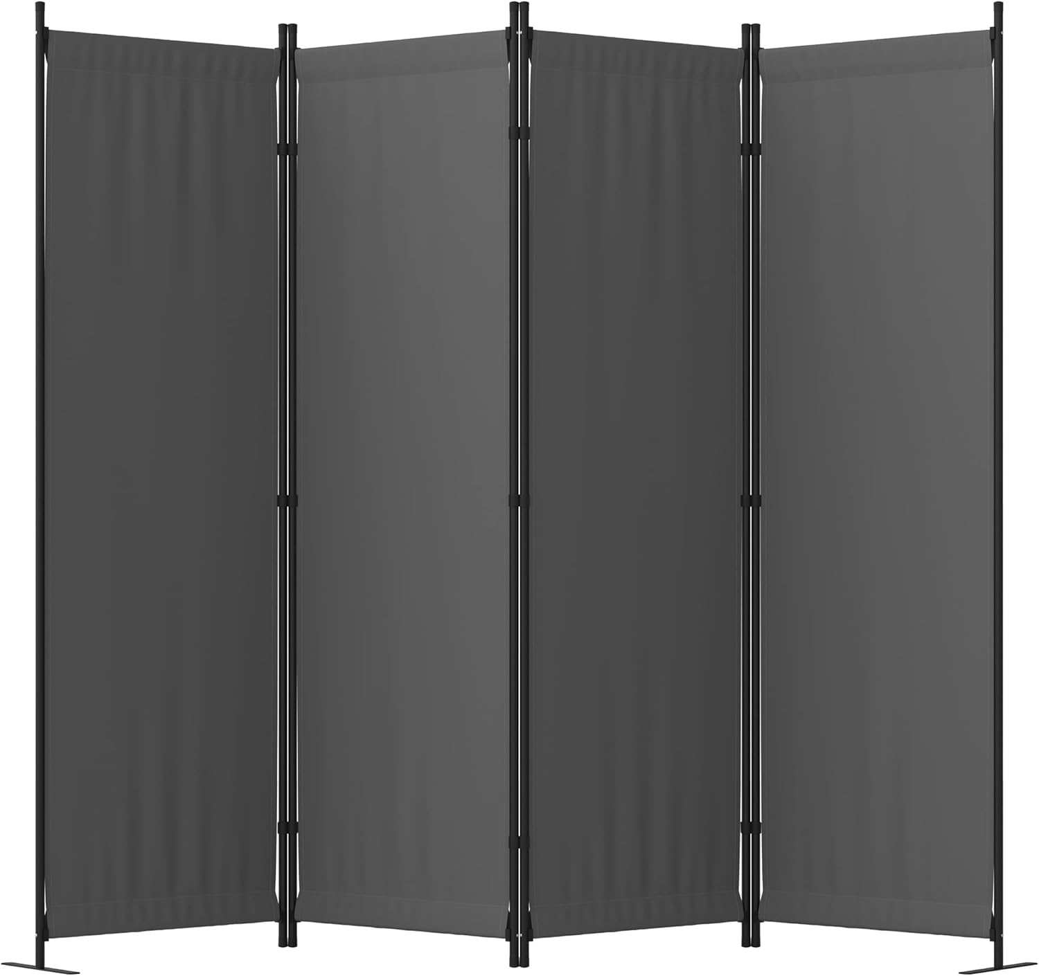 Room Divider Folding Privacy Screens 4 Panel Partitions 88" Dividers Portable Separating for Home Office Bedroom Dorm Decor (Grey)