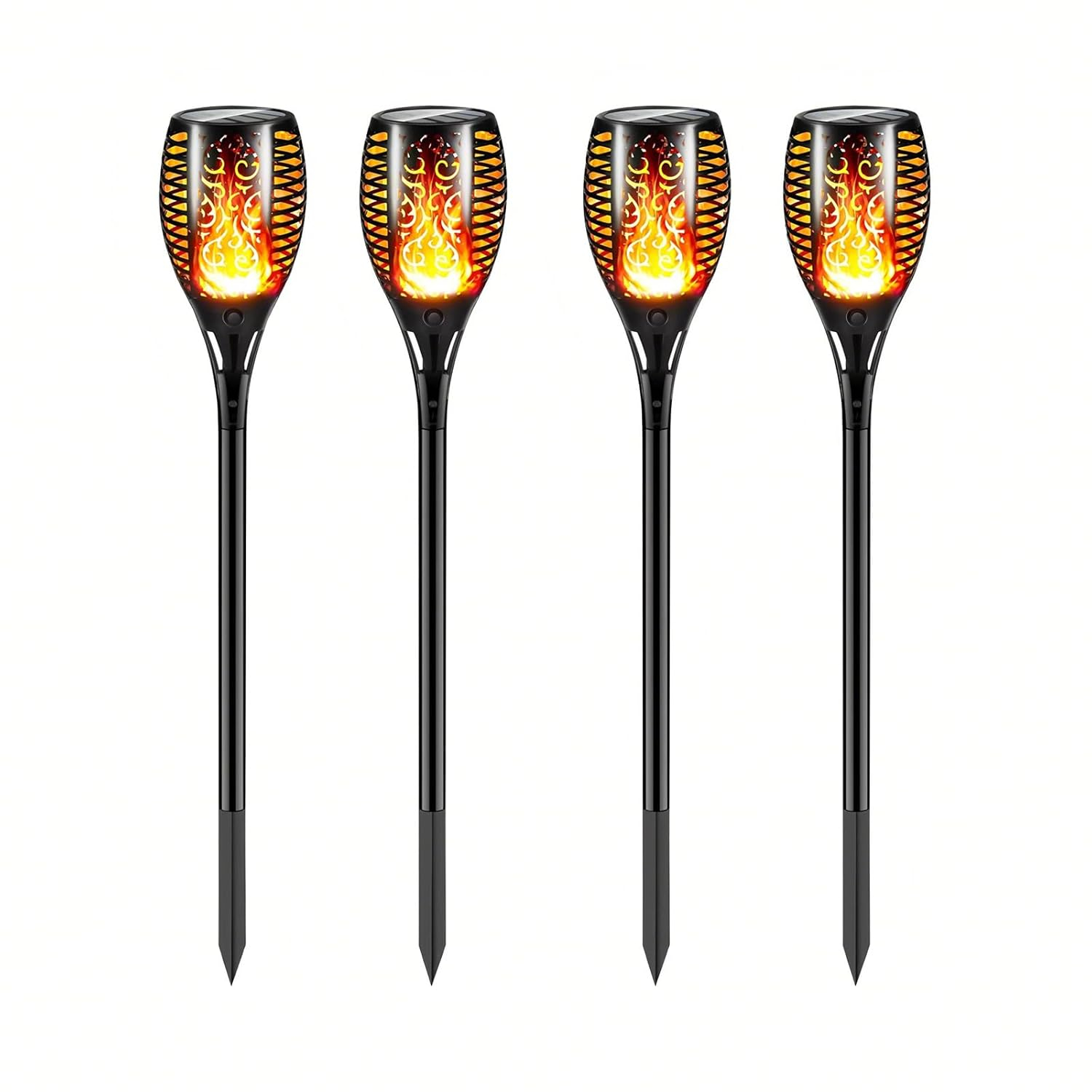 4 Pack Solar Lights Outdoor, Solar Torch Lights Outdoor Flickering Flame for Outdoor Decorations, Waterproof Garden Light Solar Powered , Torches Flame Light for Outside Yard Patio Lawn Garden Decor