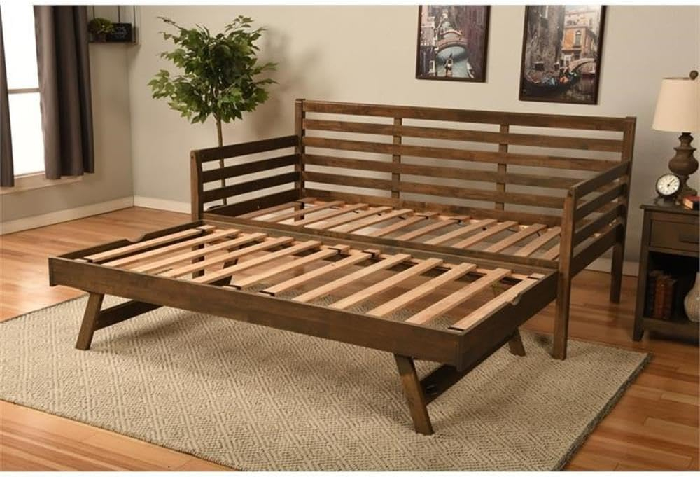 Kodiak Furniture Twin to King Size Daybed in Wood in Rustic Walnut
