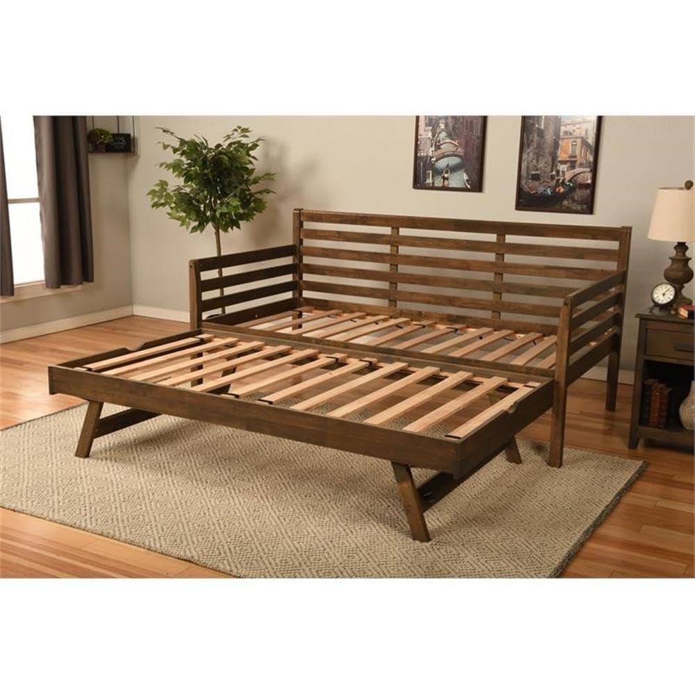 Kodiak Furniture Twin to King Size Daybed in Wood in Rustic Walnut