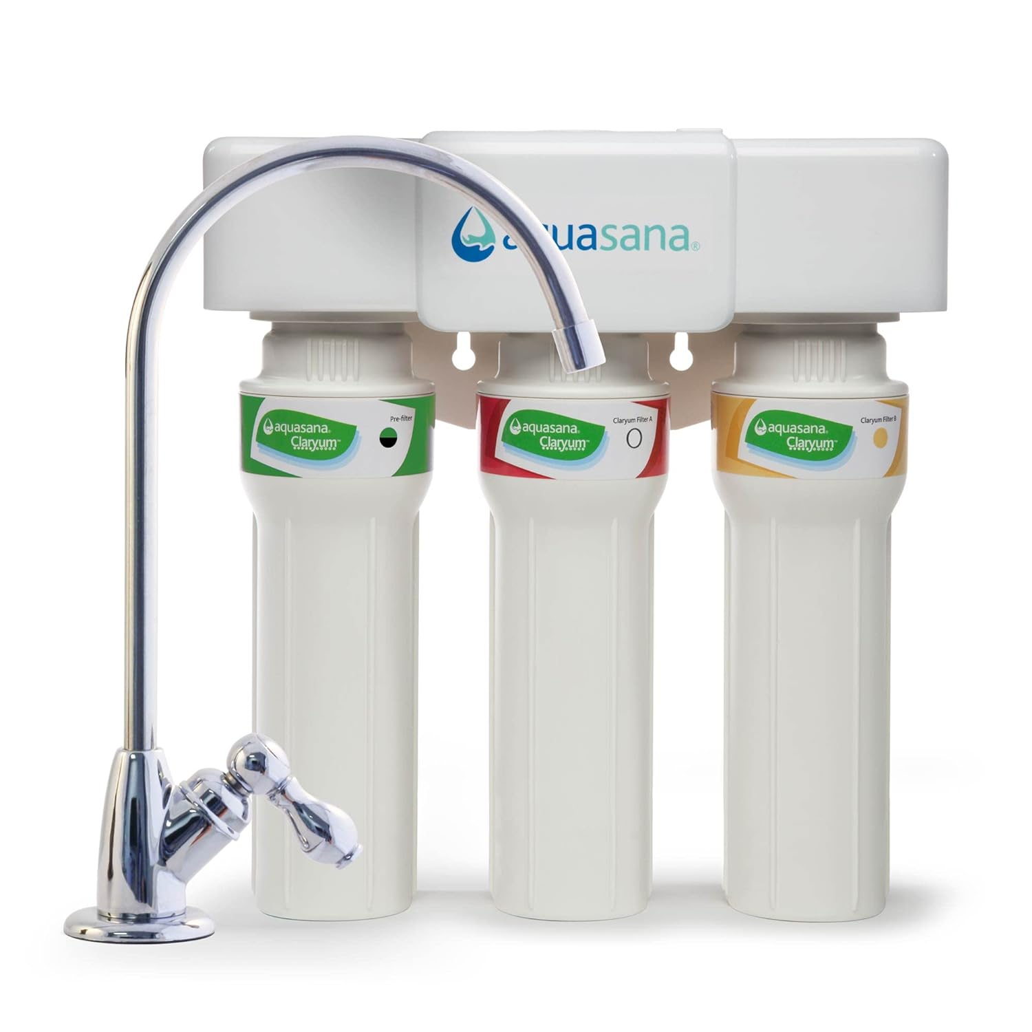 Aquasana Max Flow Under Sink Water Filter System - Chrome - AQ-5300+.56