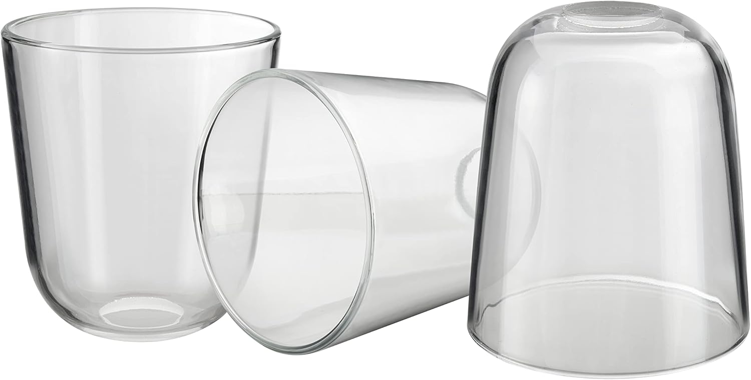 Aspen Creative 23626-60-3, Clear Glass Shade for Lighting Fixture/Vanity Light/Wall Light, Size: 5-1/4" D x 5-7/8" H, 3Pcs/Pack