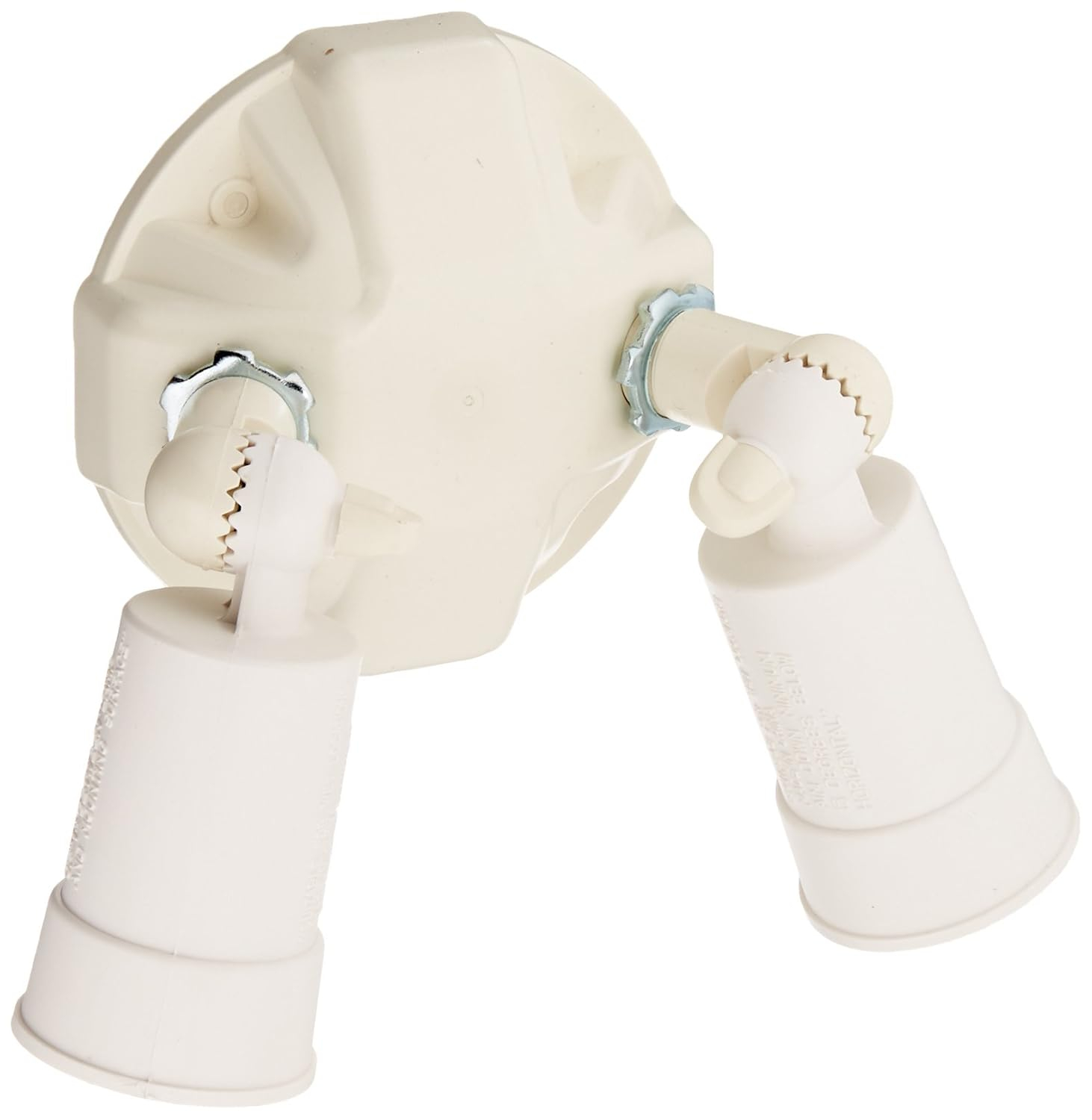 HALO 300-Watt White Outdoor Twin-Head Security Flood Light with Dusk to Dawn Photocell Sensor, (PWT250PCW)