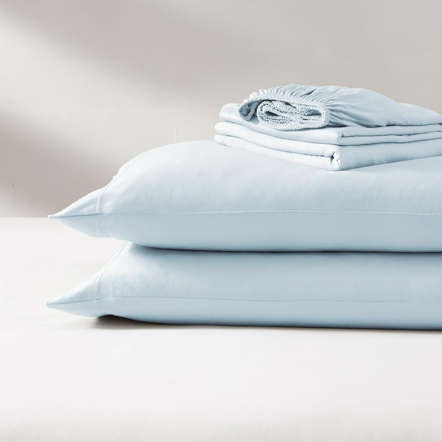 Light Blue Full Jersey Knit TENCEL Modal Sheet Set