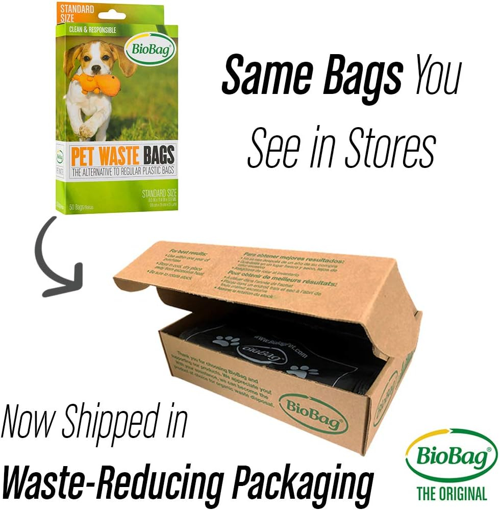 BioBag Organic Biodegradable Pet Waste Bags, Standard Size, 200 Count