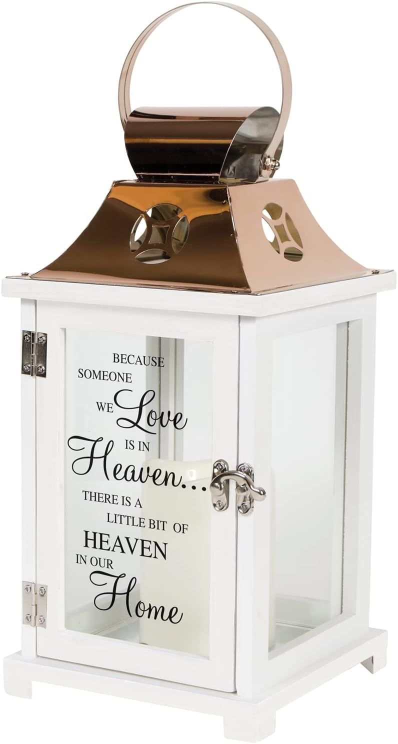 Lantern-Light he Way w/LED Candle & Timer-Heaven (13.5" x 6.25" x 6.25")